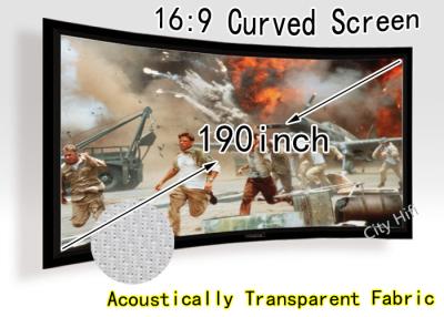 China Big Cinema Screen 2366X4206mm Watching Size, 190inch Acoustically Transparent Screen 16 By 9 for sale