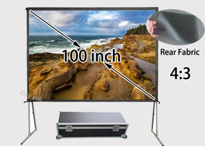 China Super Mobile 100 inch Rear Projection Screens 4 to 3 Ratio for Moveable Presentation for sale