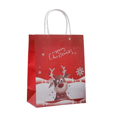 China paper & Cardboard Material And Recyclable , Recyclable Feature Christmas Gift Paper Packing Bag for sale