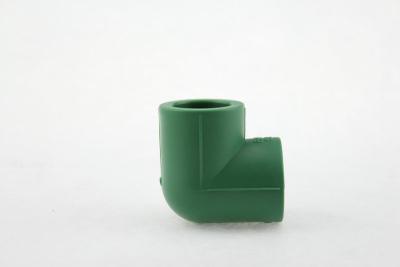 China Green Recycled PPR Polypropylene Pipe Fitting 90 Degree Equal Elbow for sale