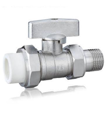 China PPR DN15 Union Brass Valve With Outside Screw , 3 Inch Copper Ball Valve for sale