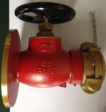 China Water or Foam Mixture Fluid Brass Valve , Angled Pattern Bronze Fire Hydrant Globe Valve for sale