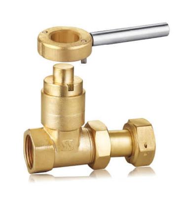 China High Pressure G Thread Brass Magnetic Locking Gate Valve For Water Meter for sale