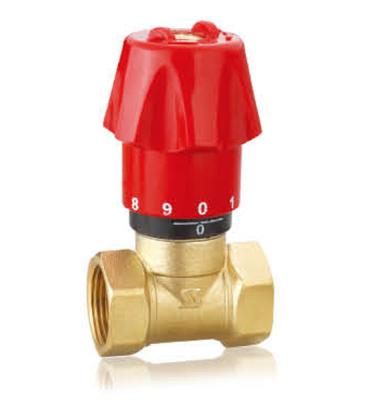 China Manual Temperature Control Straight Body Brass Radiator Valve For Floor Heating 1/2