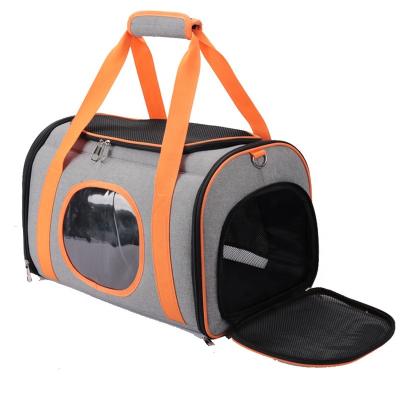 China BSCI Star Viable Pet Cat Dog Crate Travel Carrier Outdoor Breathable Foldable Portable Bag for sale