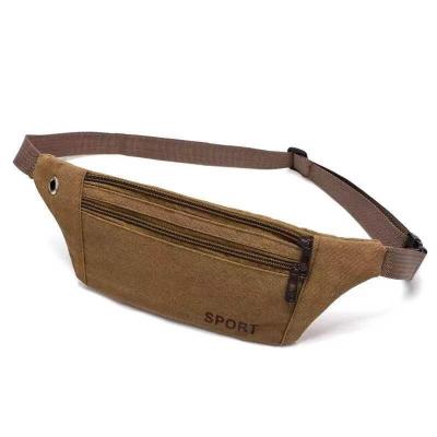 China With USB BSCI Vintage Cotton Canvas Durable Sling Cross - Canvas Unisex Fanny Pack Waist Bag Sport Bum Belt Bag Cycling Travel Body Chest for sale