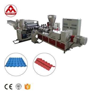 China PVC Glaze Tile Extrusion Line with 25000x6000x3500 Dimensions and 36 rpm Screw Speed for sale