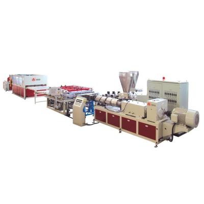 China Co-Rotating Conical Twin-Screw PVC Foam Floor Extrusion Line with Double-Screw Design for sale