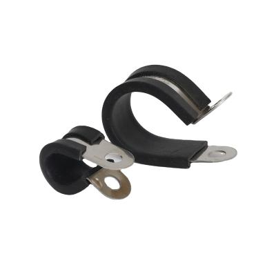 China Tie Clamp Of Clip Rubber Lined Steel Tying Pipeline for sale