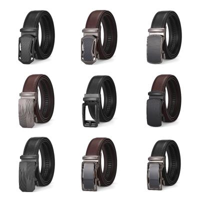 China Fashion.Casual.Business Logo Custom Made OEM Factory Automatic Buckle Belts Genuine Cowhide Split Leather Belt For Man for sale