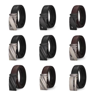 China Fashion.Casual.Business Customized Models Factory Wholesale High Quality Men's Automatic Buckle Real Cowhide Belt Adjustable Split Men's Belt for sale