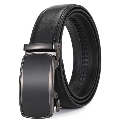 China Trend Drop shipping Confortable Adjustable commercial Trousers Leather Belts Sliding Ratchetfor Belt For Male for sale