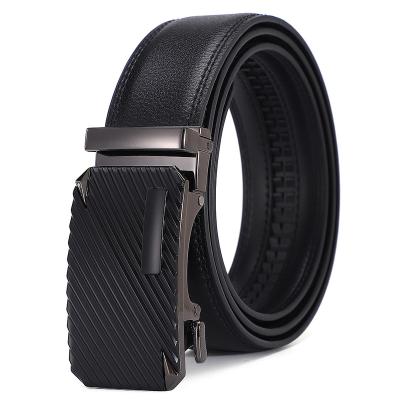 China Trend Hide Adjustable Genuine Leather Belts Custom Western Belts With Automatic Buckle Belt For Man for sale