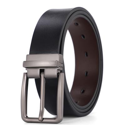 China Business Wholesale Quick Adjustment Pin Buckle Western Style Men Dress Split Real Cow Hide Genuine Leather Belt for sale