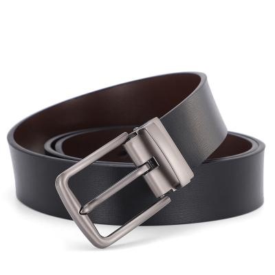 China Business Manufacturer Design Fashion Comfortable Plate Alloy Pin Buckle Mens Genuine Split Custom Design Belt For Man for sale