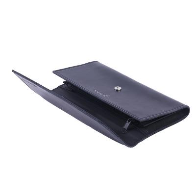 China Eco-Friendly Clutch Bag Clips Long Wallets Leather Coin Pocket Card Holder Folding Portable Wallet for sale