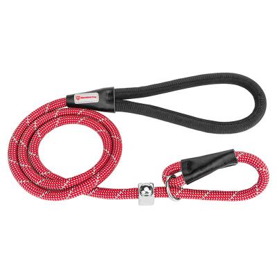 China RTS Wholesale High Quality Eco-friendly Nylon Round Padded Colorful Rope Dog Leash Lead For Dog for sale