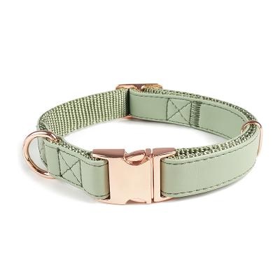 China Padded Cute Female Dog Collar With Leash Set Dog Collar Unique Leather Dog Collar for sale