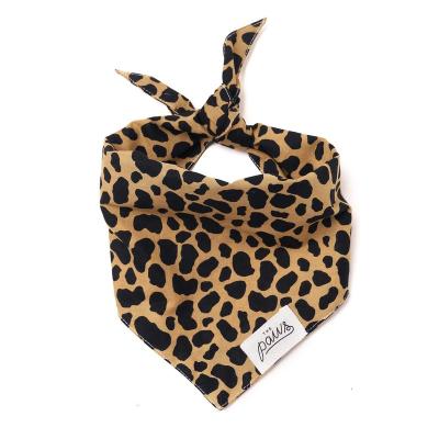 China OEM Polyester Cotton Stocked Graphic Printed Luxury Logo Pets Scarf Dog Birthday Bandana Dog Scarf for Puppy and Cat for sale