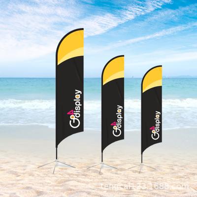 China Beach Flag Feather Beach Flag Banner Teardrop Drop Flags Beach Decoration Knife Feather Flag Banner for sale