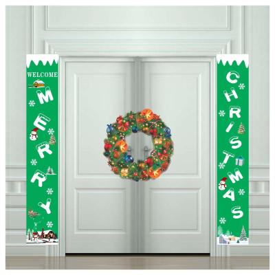 China Christmas Banner Decor Reversible Outdoor Or Indoor Outdoor Or Indoor Sign For Welcome Sign Banner Christmas Door Party Decorations for sale