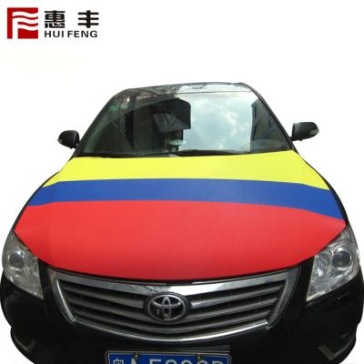 China Spandex Polyester Bosnia Flag Car Hood Scroll Hood Cover Custom Logo Scroll for sale