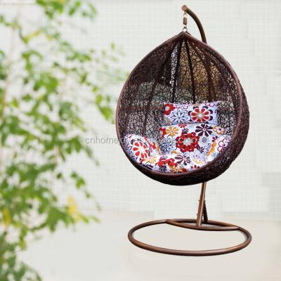 China All Weather Hot Sale Wicker Furniture Hanging Basket Egg Chair for sale