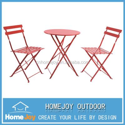 China Foldable Garden Set 3pcs Metal Garden Bistro Set for sale