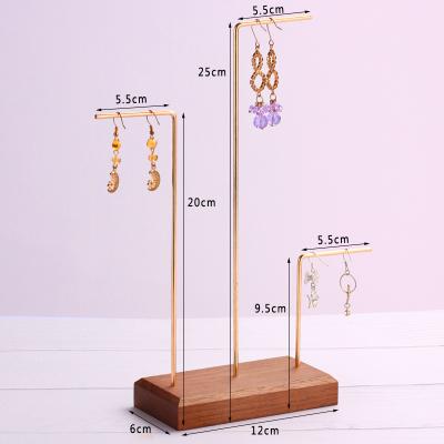 China Display Devices Customer's Iron And Wood Jewelery Logo Necklace Display Stand for sale