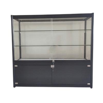 China Cheap Supermarkets Full Vision Wooden Display Cabinet Showcase For Retail Store for sale