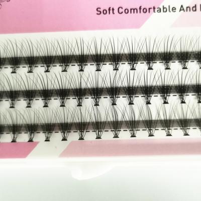 China Natural Long Heat Bonded 3d Lash Extensions Pre Made Volume Fan For Eye Beauty for sale