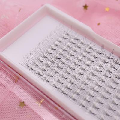 China Super Flexible / Delicate / Ultra Light / Super Soft Wholesale Own Brand Logo Printed Loose Pre Made Short Rod Volume Fans Lashes Lashes for sale