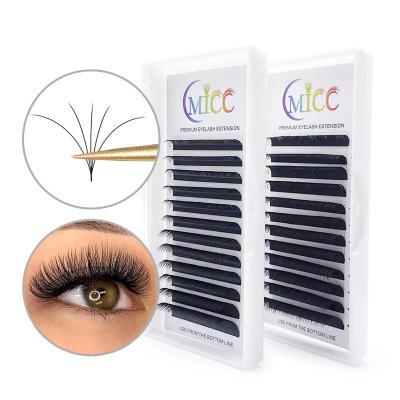 China Feather Private Label Wholesale Russian Pre Made Fan Fake Easy Synthetic Mink Silk Volume Eyelash Fan Extension for sale