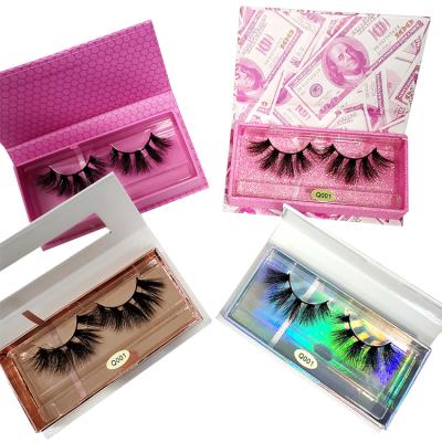 China 100% 2021 22mm Hand Made Mink Eyelash Manafacter Mink Eyelashes 22mm 5 Packs In 1 Set Hot Sale Eyelashes for sale