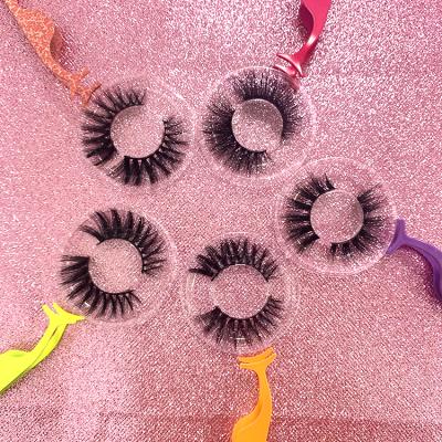 China 100% 2021 New Trending False Mink Eyelashes Private Label Lashes Natural Silk Cruelty Free False Eyelashes Handcrafted for sale