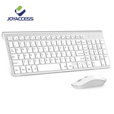 China New Innovative Product Ideas Table Wireless Keyboard With Wireless Mouse Keyboard Mouse Combos Silver for sale