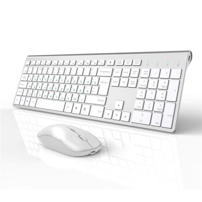 China Hot Selling 2.4GHz Rechargeable Wireless Keyboard and Mouse Combo for Russian Laptop Tablet Keyboard Mouse for sale