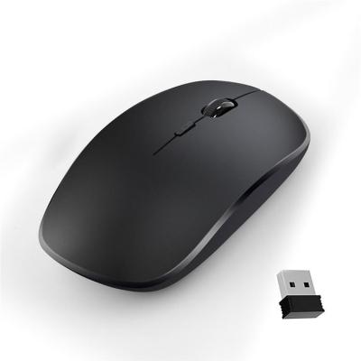 China Waterproof Mini Cordless Silent Slim Rechargeable Computer Usb Lightweight Flat Ultralight Wireless Mouse for sale