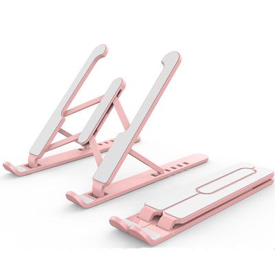 China Laptop Cooling Stand Soporte Stand Riser Bracket (Height) Computer Notebook Para Adjustable Portable Foldable Support Base For Lap Top for sale