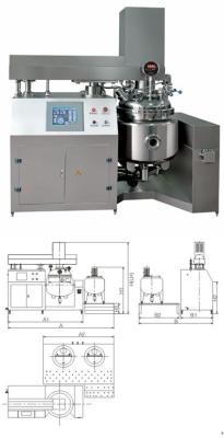 Cina Macchina d'emulsione di vuoto controllato del touch screen di Siemens per l'omogeneizzazione della miscelazione in vendita