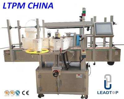 China Vertical Round Barrel Semi Automatic Sticker Labeling Machine By Stainless Steel 304 for sale