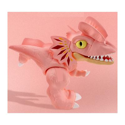 China PVC Cartoon Cute Double Crowned Dragon Seals Can Rotate Dinosaur Toys Children's Gift Collection for sale