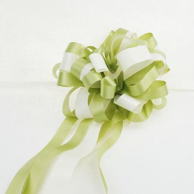 China Wholesale Plastic Flower Wrapping Flower Ribbon Bow Large 5.5cm x 155cm Wedding Car Decoration for sale