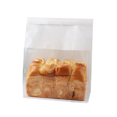 China Brown Baguette Bread Baking Paper Bags Eco-friendly Biodegradable White Bakery Paper Food Packaging Resealable With Clear Window for sale