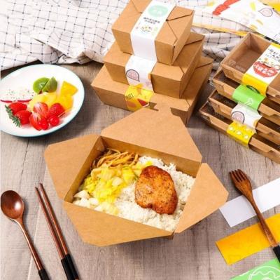 China Factory Outlet Food Grade Disposable Takeout Food Box Disposable Packaging Paper Box for sale