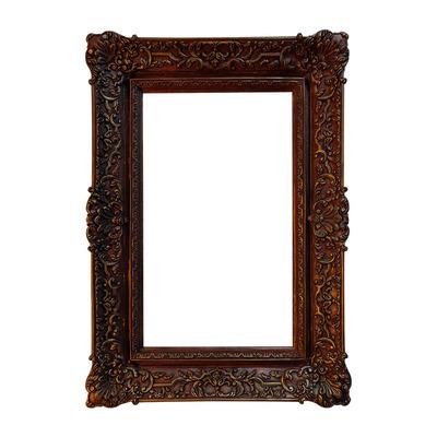 China High-end intricate large-size exhibition pure solid wood museum frame retro European classic gold leaf frame oil painting frame pure hand-carved for sale