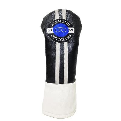 China Durable New Design Custom Logo Embroidery PU Leather Waterproof Protective Golf Clubs Golf Driver Headcovers for sale