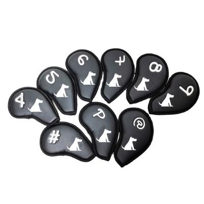 China Soft 2021 New Design 10 Pcs Golf Club Iron Head Covers Neoprene Iron Cover 3-LW To Protect Case Golf Accessories Fit For Most Brand for sale