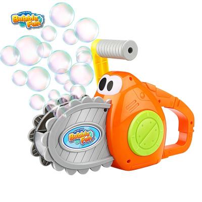 China Perfectly sized low noise motor cartoon chainsaw for little hands, handheld bubble blower machine for kids, you can also pretend play and teach it for sale