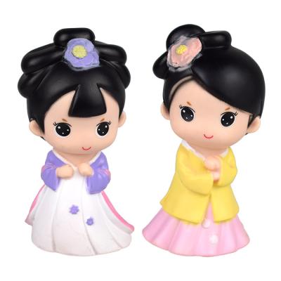 China Classic Chinese Figure Cake Topper Clothes Vinyl Girl Action Number Toys Cake Decoration Home Decoration for sale